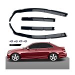 4 d�flecteurs de vent pluie dair noir fum� vitres lat�rales avant arri�re voiture compatible avec mercedes ...