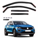 4 d�flecteurs de vent pluie dair noir fum� vitres lat�rales avant arri�re voiture compatible avec vw ...