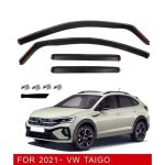 4 d�flecteurs de vent pluie dair noir fum� vitres lat�rales avant arri�re voiture compatible avec vw ...