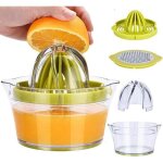 4 en1 presse agrumes - presse agrume manuel - avec rceptacle 400 ml - pour citron, orange, ou autres ...
