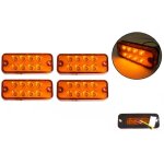 4 feux de gabarit lat�raux orange led 12v position lat�ral pour remorque camion fourgon utilitaire caravane ...