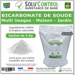 4 kg de bicarbonate de soude multi usages maison et jardin 100% naturel sachet zip refermable