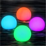4 lampes flottantes pour piscine tanches ip65 tlcommandes 16 led rvb changeant de couleur idales pour ...