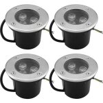 4 pack 3w ip65 spot led encastr extrieur 270 lumen rond led terrasse downlight lampe dclairage blanc ...