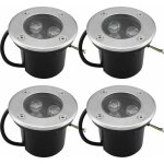 4 pack 3w ip65 spot led encastr� ext�rieur 270 lumen rond led terrasse downlight lampe d�clairage de ...
