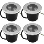 4 pack 3w ip65 spot led encastr� ext�rieur 270 lumen rond led terrasse downlight lampe d�clairage de ...
