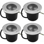 4 pack 3w ip65 spot led encastr� ext�rieur 270 lumen rond led terrasse downlight lampe d�clairage de ...