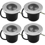 4 pack 3w ip65 spot led encastr extrieur 270 lumen rond led terrasse downlight lampe dclairage blanc ...