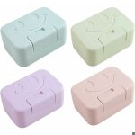 4 pack boite savon(vert bleu violet rose) voyage portable porte savon avec couvercle porte - savon en ...