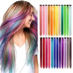 4 - pack clip coloré extension de cheveux / boucles - 56 cm lightblue #16 bleu qiedoviey 4 - pack clip coloré extension de cheveux / boucles - 56 cm lightblue #16 bleu qiedoviey