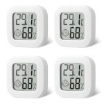 4 pack thermom�tre int�rieur mini hygrom�tre pr�cision moniteur temp�rature pour cuisine chambre b�b� ...