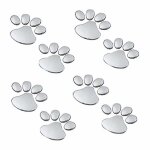 4 paires chien dours paw animal empreinte 3d de voiture autocollants pour voiture d�coration silver couleur ...