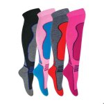 4 paires enfant hiver hautes laine chaussettes ski pour bottes