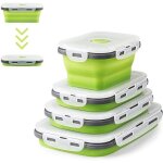 Bote  lunch - non spcifi - pliable en silicone - 4 tailles - tanche - vert