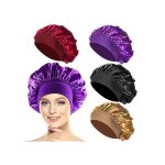 4 pcs bonnet satin cheveux nuit bonnet soie cheveux nuit femme bonnet de nuit bonnet en satin pour protger ...