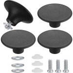 4 pcs boutons couvercle casserole noirs poign�e universelle inox r�sistante cuisine label