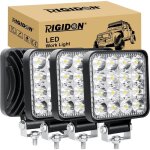 4 pcs carr� phare de travail led 3. 3 pouces mini 48w 12v lampe projecteurs lumi�re feux feu antibrouillard ...