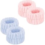 4 pcs femmes visage lavage poignet serviettes microfibre poignet spa lavage serviette bande visage lavage ...