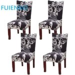 4 pcs housse de chaise universelle r�sistante � lusure - anti - poussi�re - housse de chaise de salle ...