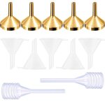 4 pcs mini entonnoir en m�tal pour remplissage avec mini pipett petit entonnoir parfum pour echantillon(dia. ...