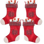4 petites bottes de nol garnies de 20 chocolats kinder schokobons et mini bueno