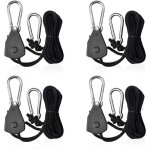 4 pices cordes cliquet rglable avec crochets 1 / 8 tendeur voile ombrage sangle cliquet corde pour lampe ...