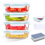 4 pièce 1040ml boîtes alimentaires en verre sans bpa pour four micro - ondes lave - vaisselle congélateur ... 4 pièce 1040ml boîtes alimentaires en verre sans bpa pour four micro - ondes lave - vaisselle congélateur ...