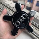 4 pices 135mm cache - moyeu avec logo pour jante en alliage compatible avec audi sline a3 a4 a5 a6 a8 ...