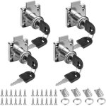 4 pices 22mm serrure de tiroir de bureau acier inoxydable serrure meuble (4 serrures avec cls diffrentes) ...