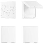 4 pi�ces autocollant cache interrupteur mural type 86 r�versible cache prise murale �tanche blanc