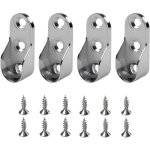 4 pices barre de penderiesupport tringlependerie ovale support barre penderie alliage de zinc nickel ...