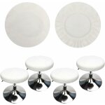 (4 pi�ces blanc)housse tabouret rond housse tabouret de bar tissu de luxe diam�tre 30 - 40cm extensible ...