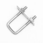 4 pi�ces boulons en u boulons 66 u - bolt 80 x 50 mm boulon de u en acier inoxydable avec �crou plaques ...