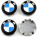 4 pi�ces cache moyeux compatible with bmw 68mm centre roue abs accessoires de voiturebluewhite
