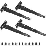 4 pi�ces charni�res en t 8 pouces noir porte charni�res m�tallique charni�res robustes charni�res de ...