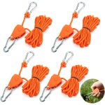 4 pi�ces corde robuste cliquet4 m r�fl�chissant corde � cliquet4 mm corde tente campingcorde � cliquet ...