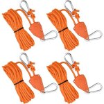 4 pi�ces corde tente camping avec tendeur corde � cliquet r�glable 4mm * 4m corde nylon tendeur de corde ...