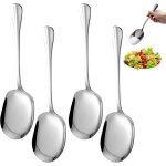 4 pi�ces cuill�re de service en acier inoxydable 25cm cuill�res de service cuill�re � soupe cuill�re ...