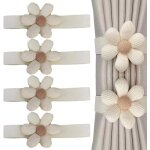 4 pi�ces embrasses de rideaux avec �lastique pour d�coration de fen�tre de caf� de bureau � domicile ...