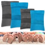 4 pi�ces pour enlever le sable de la plage sac � sable sachet de poudre brosse pour les vacances � la ...