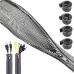4 pièces epissable cache gaine de cable fils electrique 1. 5m gaine range cable pour management bureau ... 4 pièces epissable cache gaine de cable fils electrique 1. 5m gaine range cable pour management bureau ...