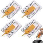 4 pices jauge profondeur pneu 0 - 20 mm outil de mesure de bande roulement de pneu pour test usure pneu ...
