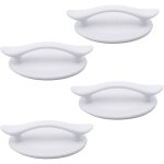 4 pi�ces poign�es autocollantes en plastique blanc adh�sif pour portes et fen�tres placards tiroirs placards ...