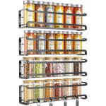 4 pi�ces rangement epices cuisine �tag�res � �pices murales m�tal sans percageid�al pour les rangement ...
