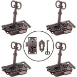 4 pi�ces serrure antique et cl� serrure de porte de placard vintage classique serrure meubles d�coratifs ...