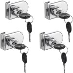 4 pices serrures  came verrouillage de scurit de la vitrine de larmoire de porte en verre pour porte ...