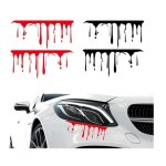 4 pices stickers tache de sang voiture autocollant de voiture goutte de sang stickers tuning voiture ...