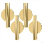 4 pi�ces support mural de d�coration de vase en m�tal pour tube de fleur mural support de vase sec pour ...