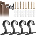 4 pi�ces supports rideau plafond 25 - 28mm support tringle rideaux plafond avec vis alliage daluminium ...