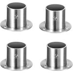 4 pièces support de tringle à rideau rond supports de tube de penderie acier inoxydable cintre à rideau ... 4 pièces support de tringle à rideau rond supports de tube de penderie acier inoxydable cintre à rideau ...